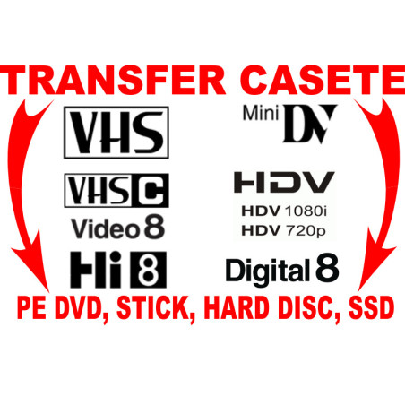 Transfer casete video pe stick sau DVD