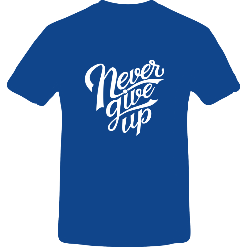 Tricou unisex, Bumbac 100%, Grafica PrintStyle "Never Give Up"