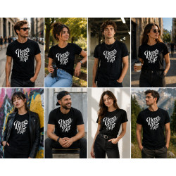 Tricou unisex, Bumbac 100%, Grafica PrintStyle "Never Give Up"